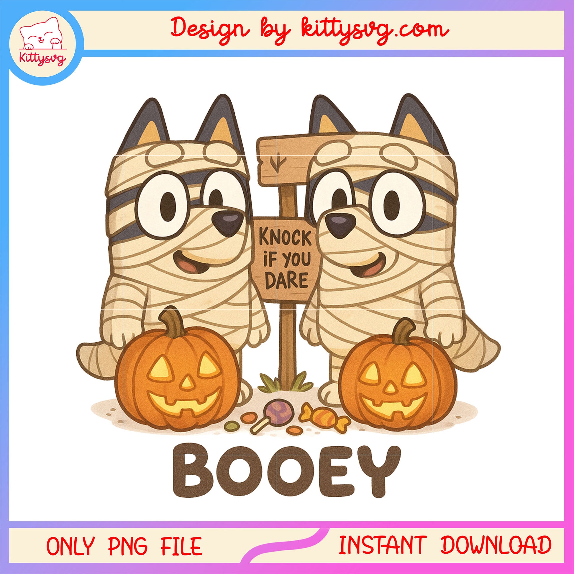 Halloween pumpkin booey png, halloween decor png, bluey cartoon png