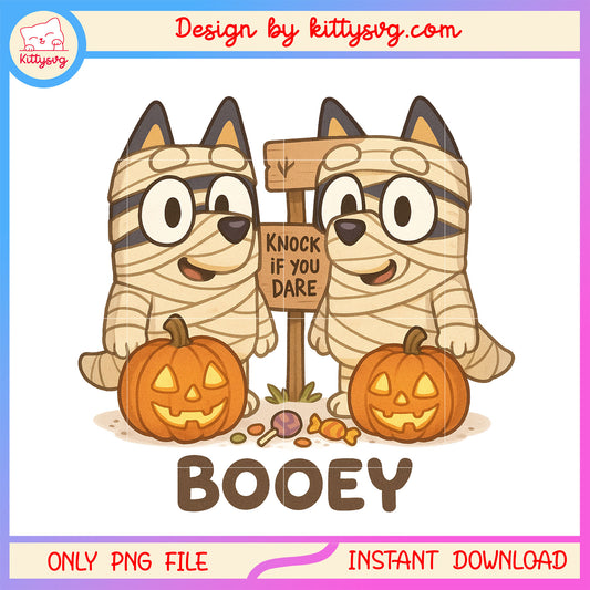 Halloween pumpkin booey png, halloween decor png, bluey cartoon png