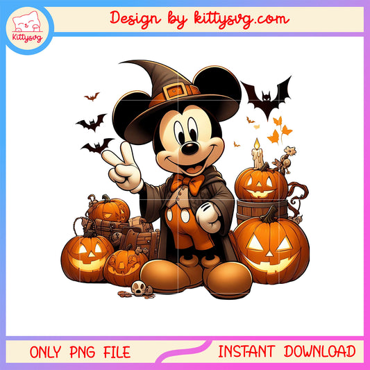 Halloween pumpkin cute disney mickey png, mickey mouse png