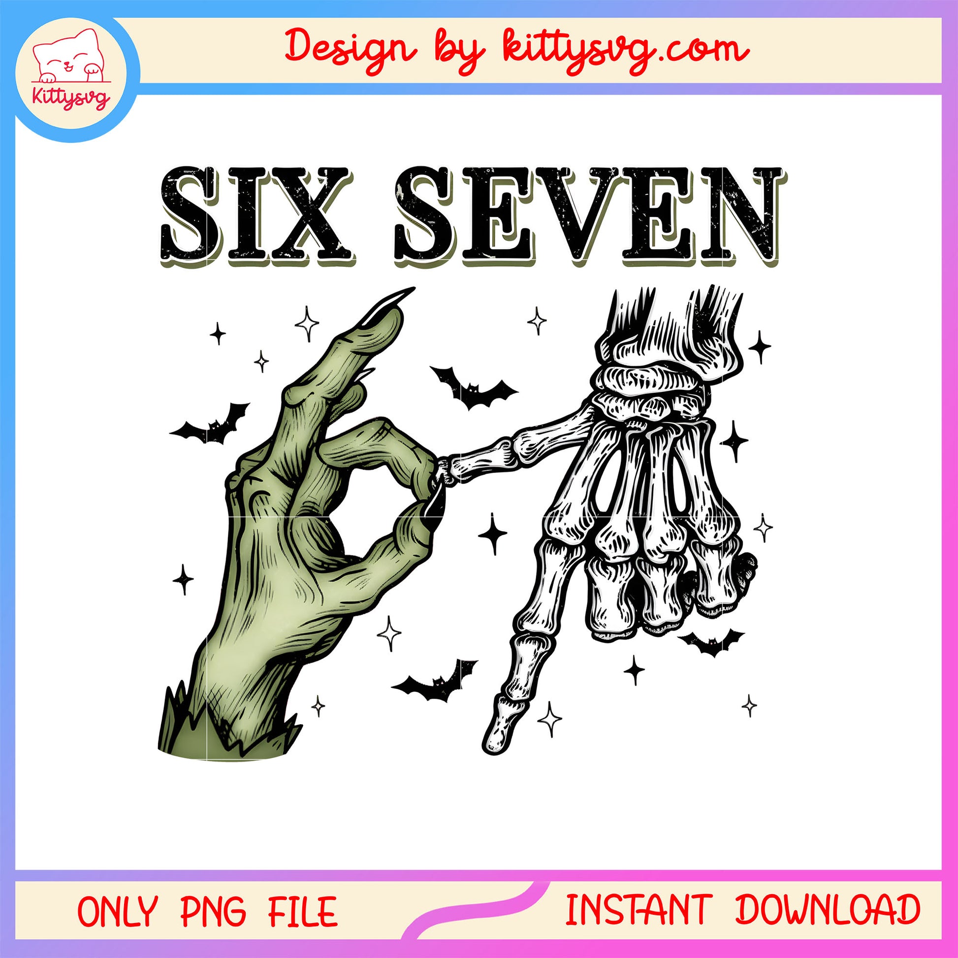 Halloween skeleton six seven clipart png, halloween decoration png