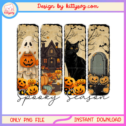 Halloween spooky season png, halloween vibes png, spooky season png