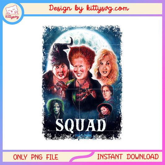 Halloween squad sanderson sisters design png, happy halloween png