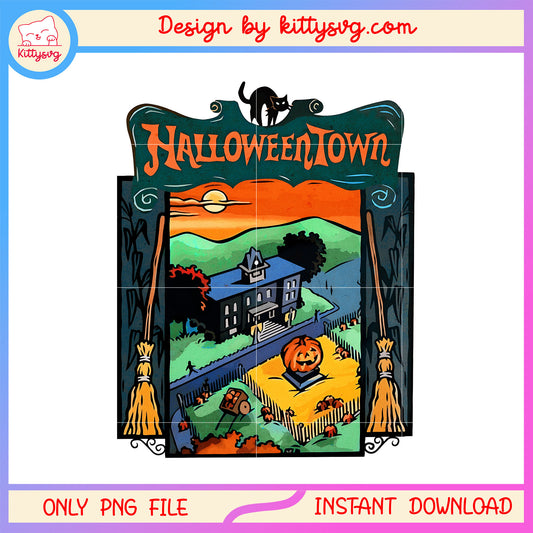 Halloween town est 1998 vibrant color png, Halloween town png