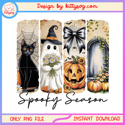 Halloween vibes spooky season png, happy halloween png