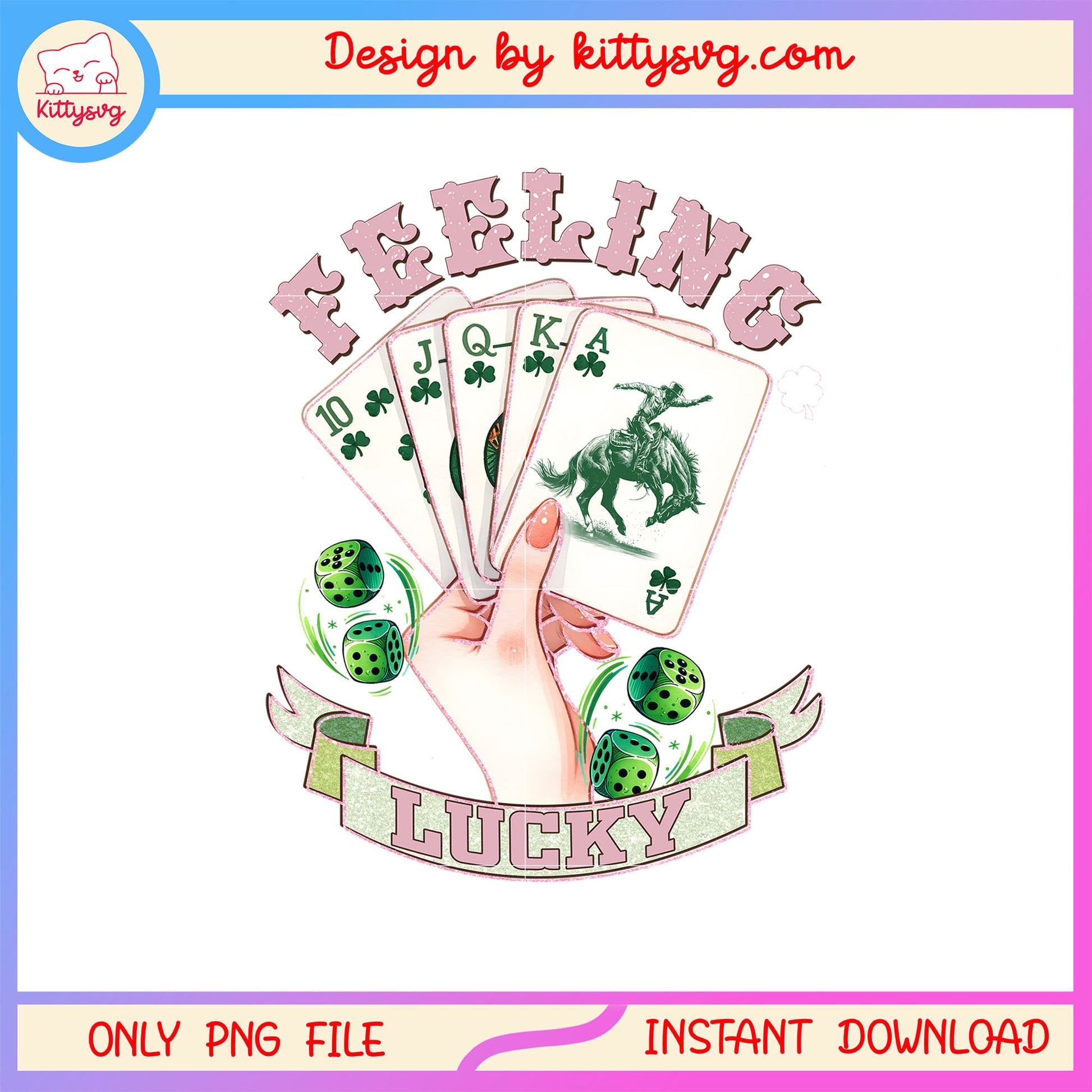 Hand holding cards patrick png, st patrick's day cards png