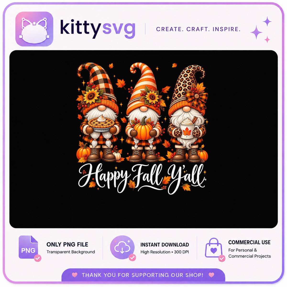 Happy Fall Yall Gnomes PNG, Fall Gnomes Pumpkin PNG, Autumn PNG