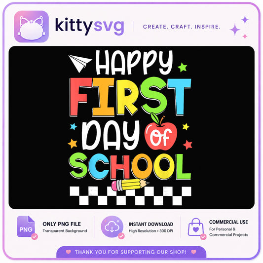 Happy First Day Of School PNG, Back To School PNG, Teacher PNG