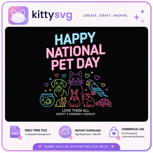 Happy National Pet Day PNG, Pet Lover Shirt PNG, Animals PNG