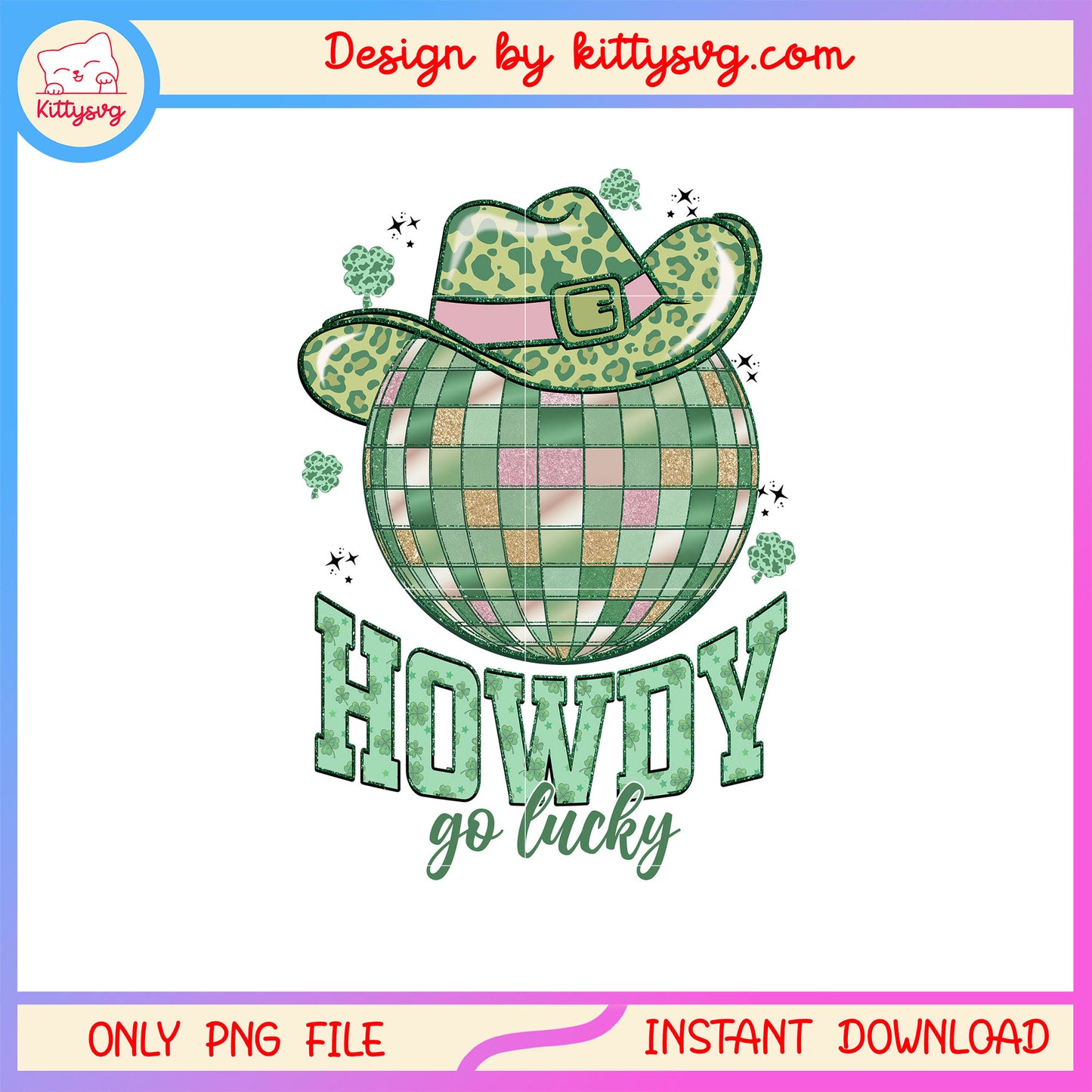 Hat ball green cute patrick png, st patrick's day green png