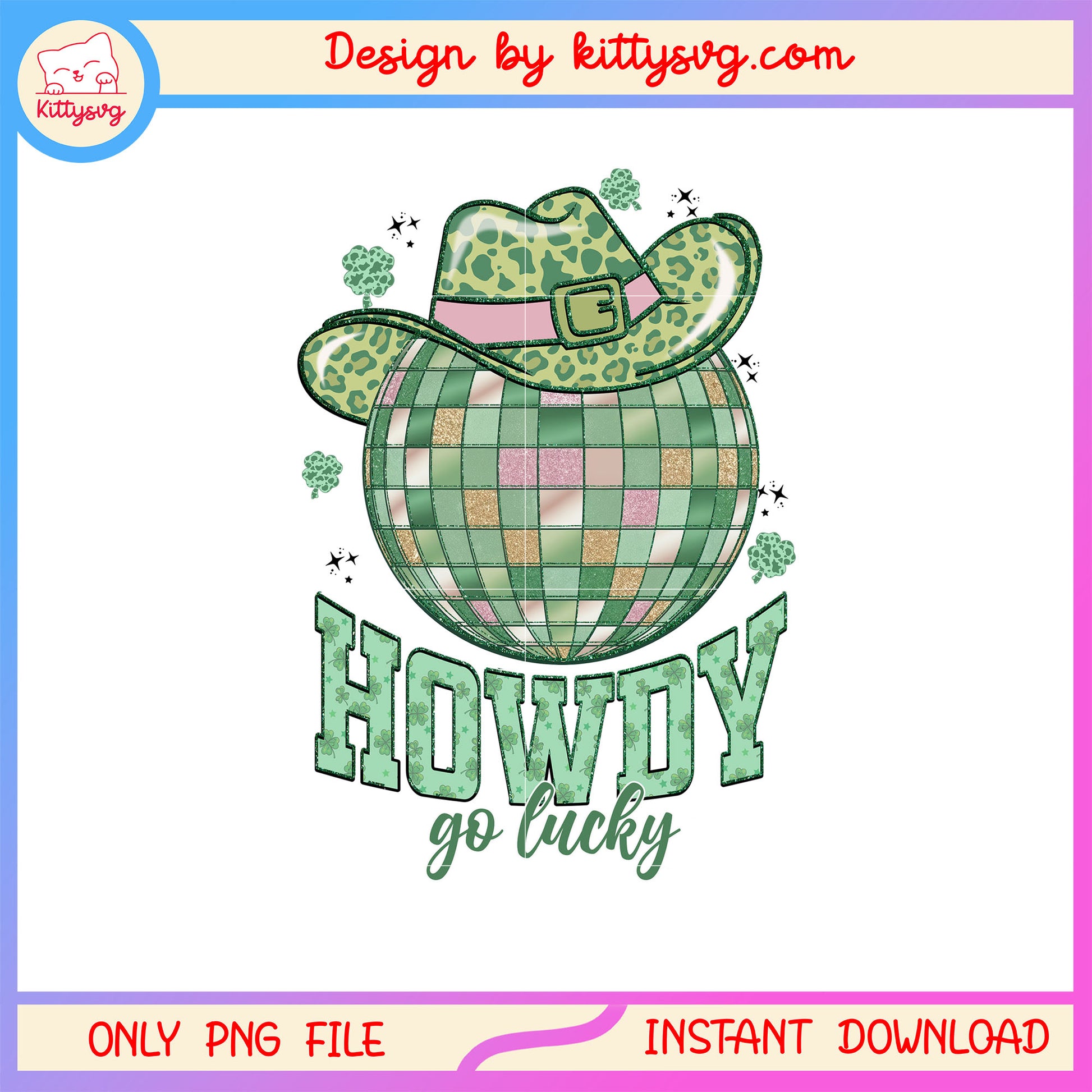 Hat ball green cute patrick png, st patrick's day green png