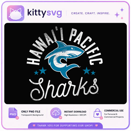 Hawaii Pacific Sharks PNG, College Mascot PNG, Shark Logo PNG