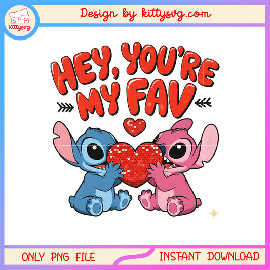 Hearts glitter valentine png, stitch valentines day​​ png