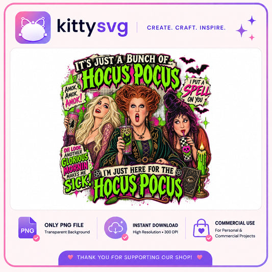 Hocus Pocus Sanderson Sisters PNG, Halloween Witch PNG, Spooky Season PNG