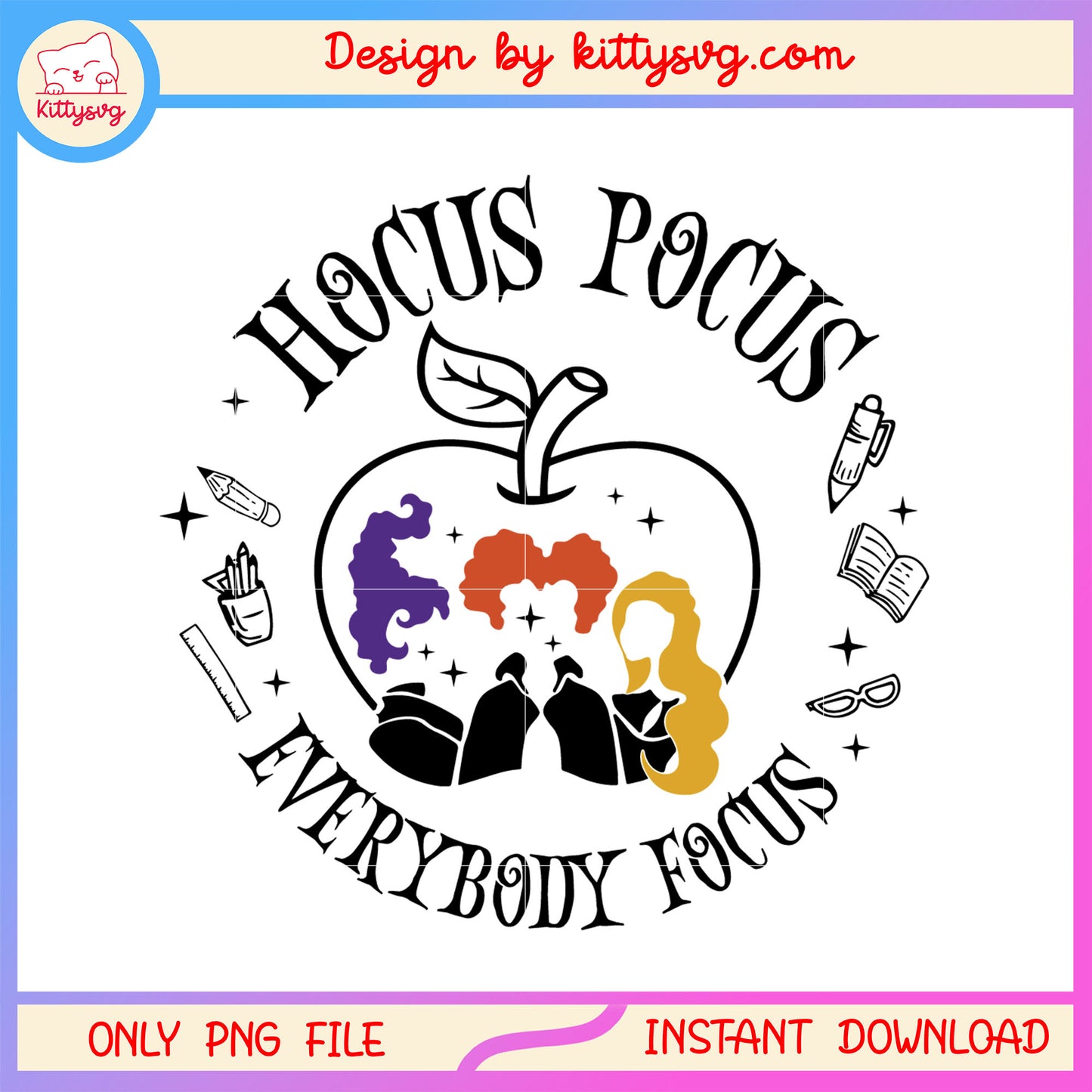 Hocus pocus everybody focus halloween png, cast of hocus pocus png
