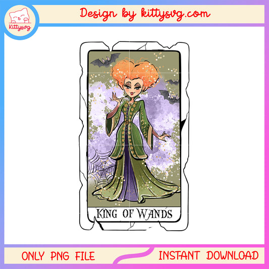 Hocus pocus king of wands tarot card png, winifred sanderson png