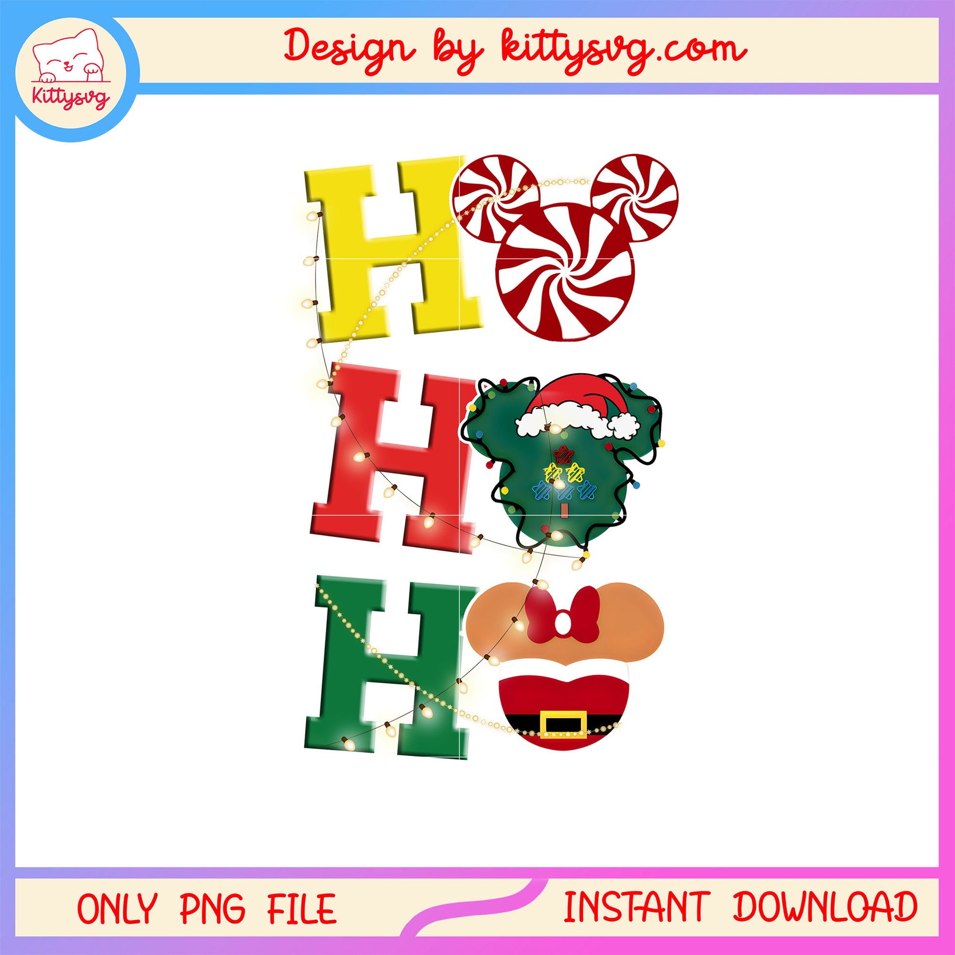 Ho ho ho disney christmas lights png, the grinch christmas decor​ png