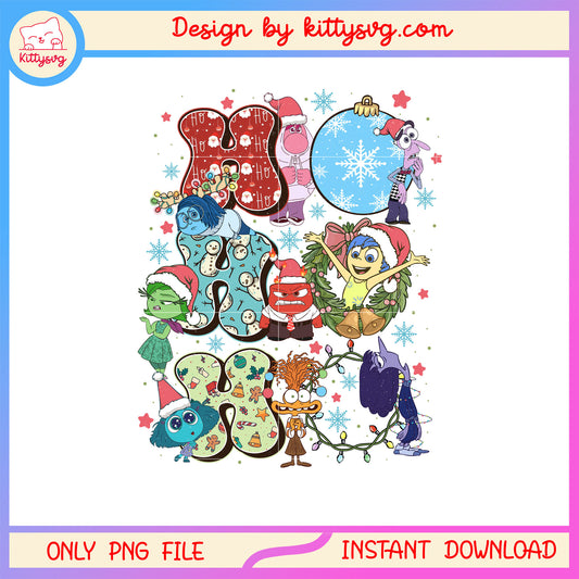 Ho ho ho inside out funny christmas png, clip art christmas png