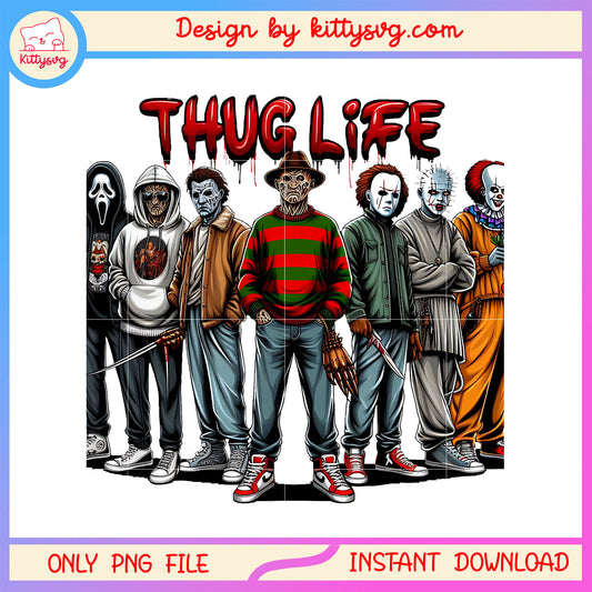 Horror characters thug life png, the killer halloween png, thug life png