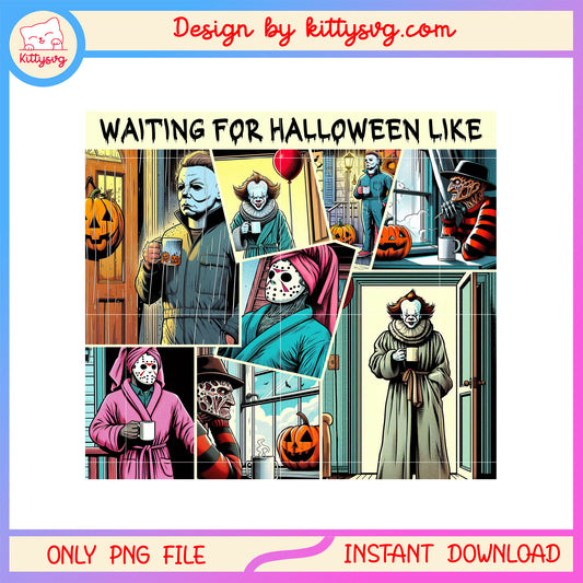 Horror frame waiting for halloween like png, horror character png