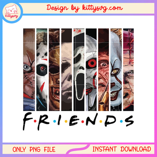 Horror friends png, halloween der films png, Pennywise png