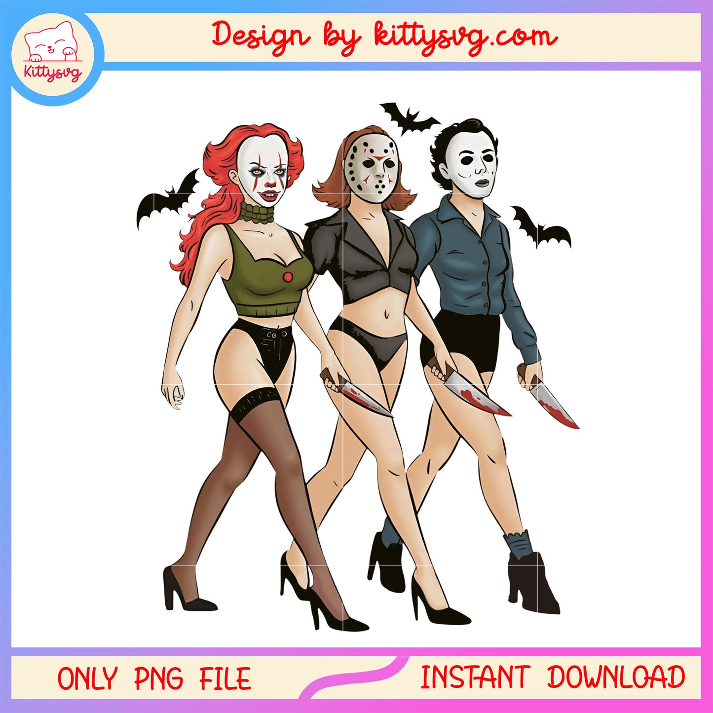 Horror girl cosplay halloween png, halloween costume png