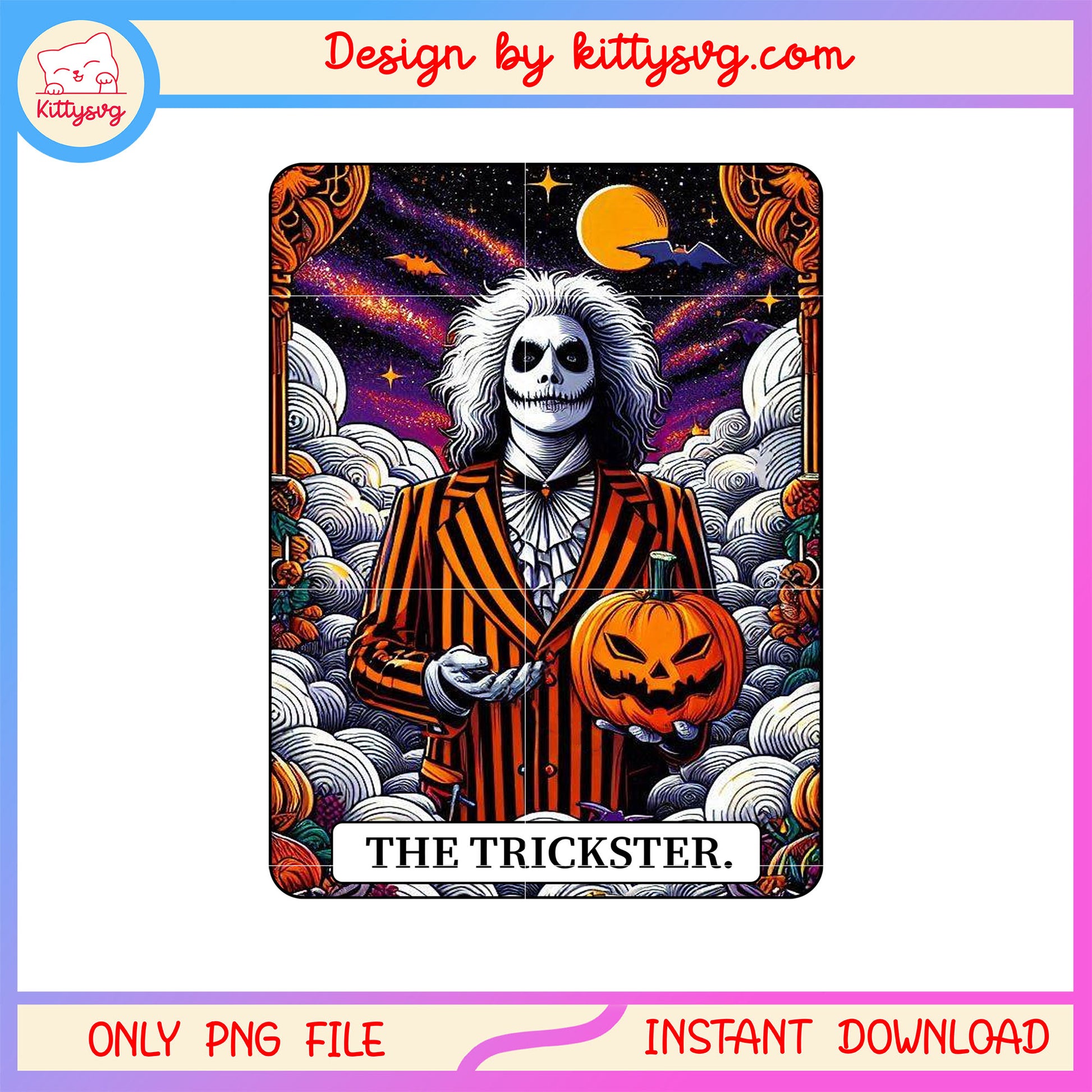 Horror halloween beetlejuice the trickster png, spooky season png