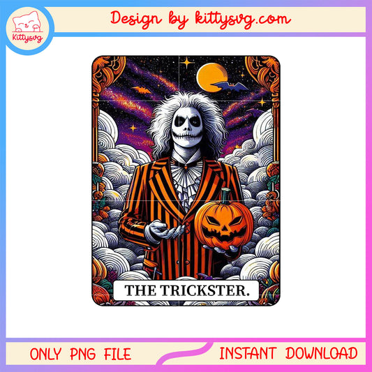 Horror halloween beetlejuice the trickster png, spooky season png