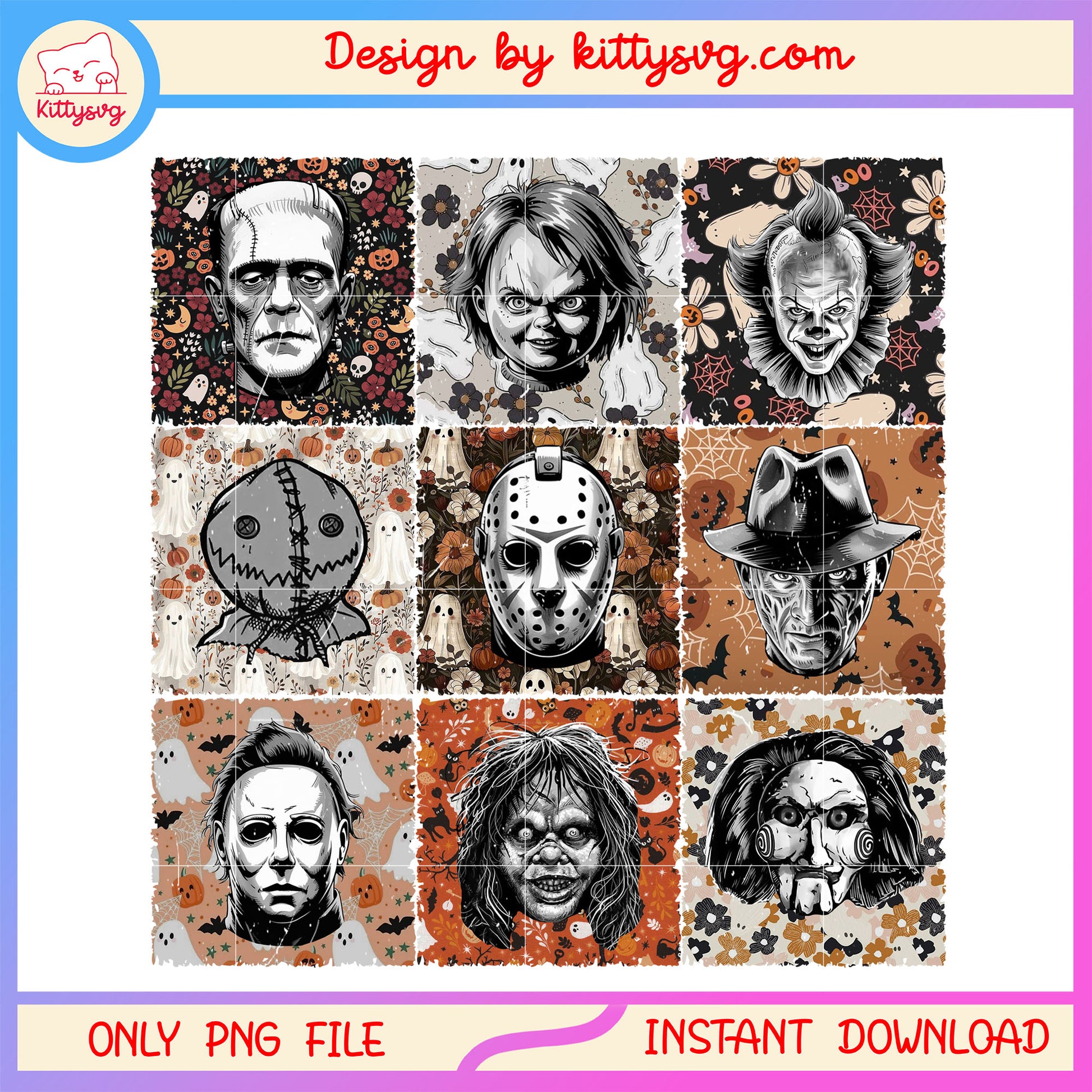 Horror halloween characters png, halloween kills​ png, scary halloween costume png