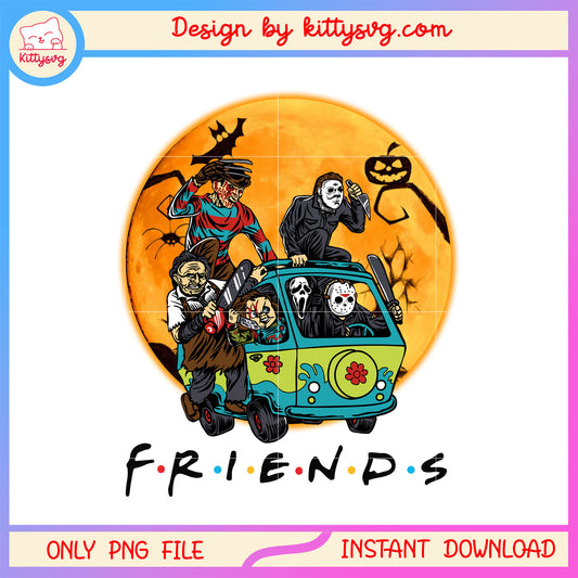 Horror halloween friends horror car design png, horror friends car png