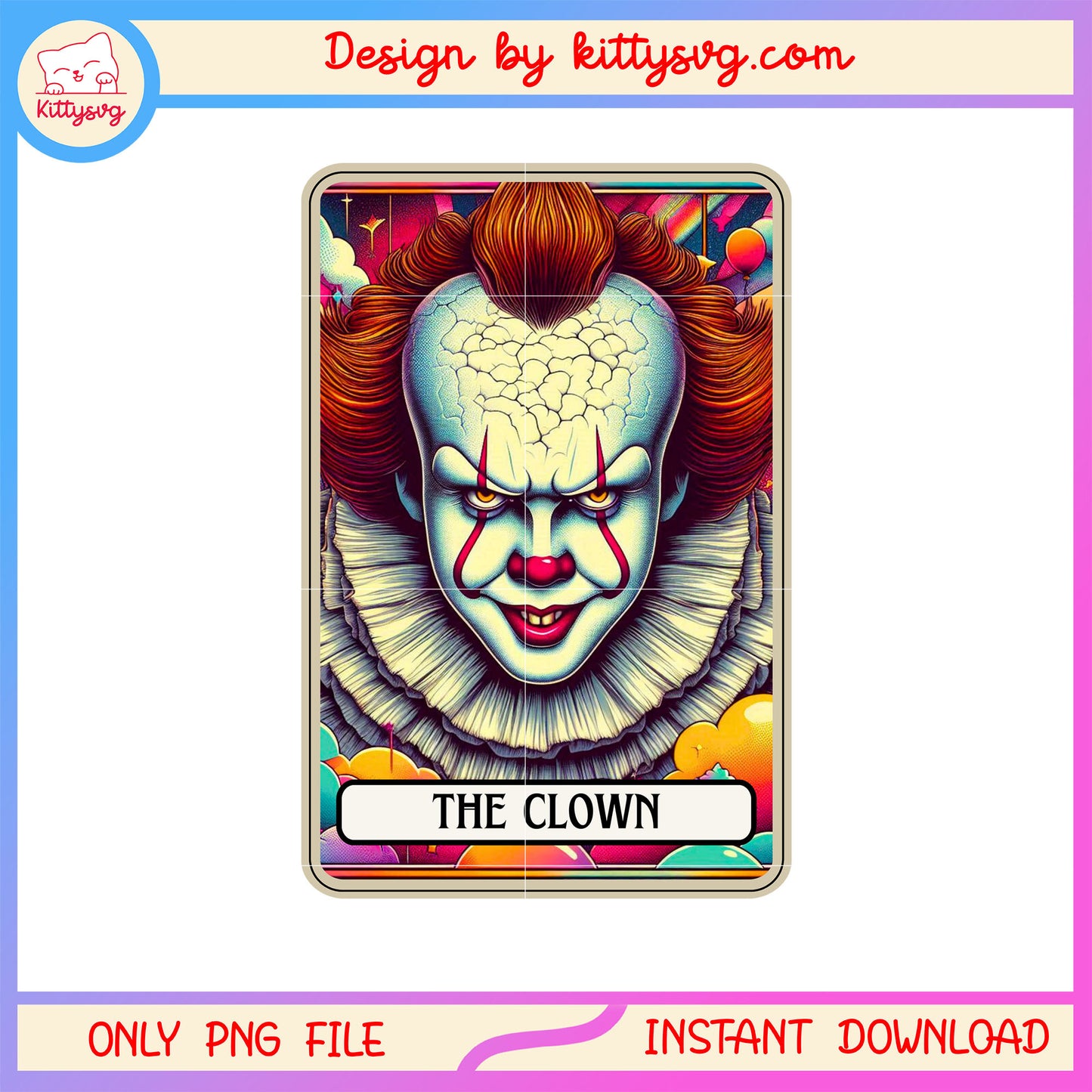 Horror halloween pennywise the clown png, scary clown png