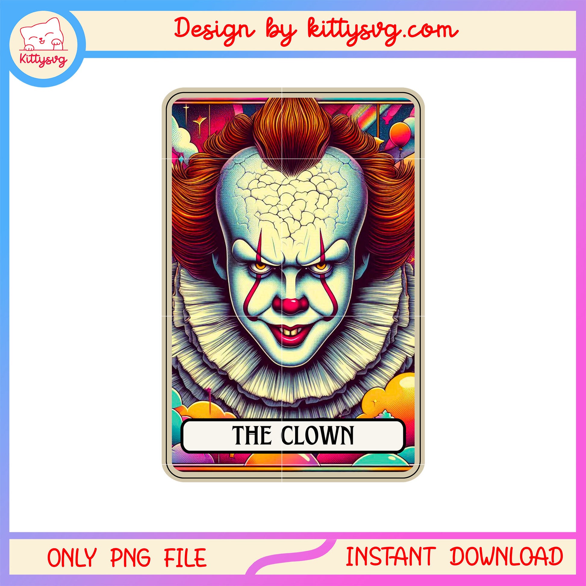 Horror halloween pennywise the clown png, scary clown png