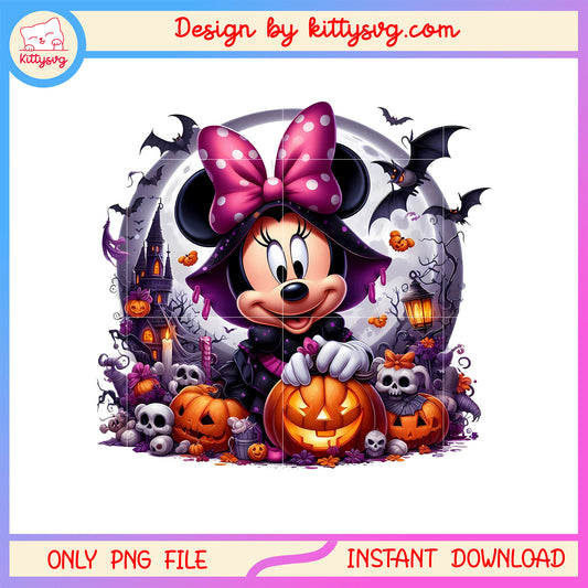 Horror halloween town minnie mouse png, minnie mouse png