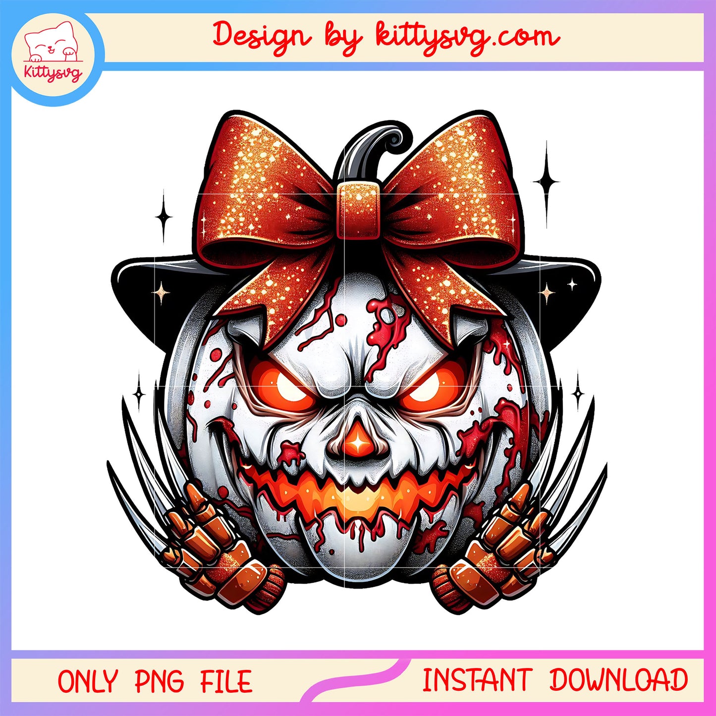 Horror killer freddy krueger pumpkin design png, halloween pumpkin png