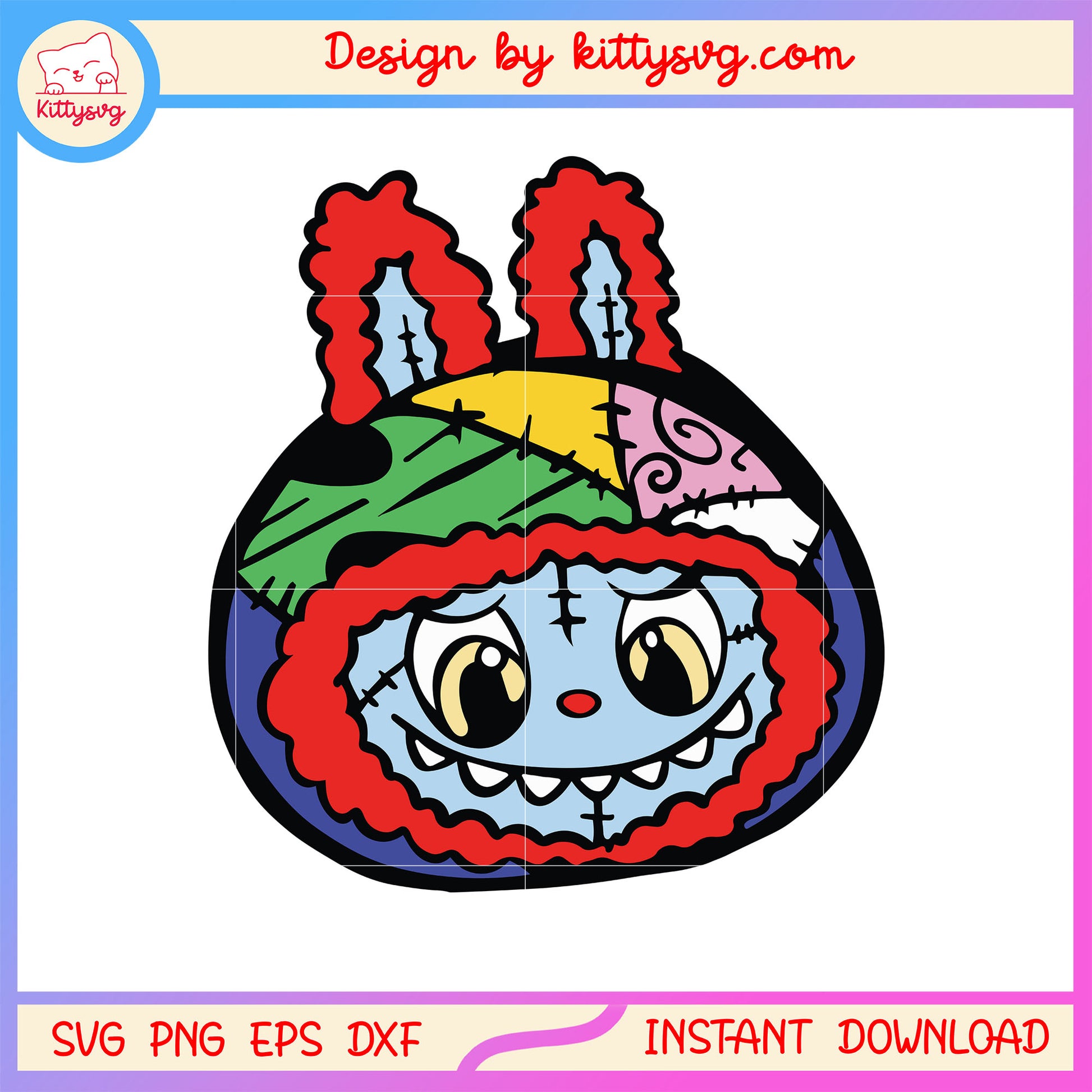 Horror labubu doll design svg, halloeen costume ideas svg