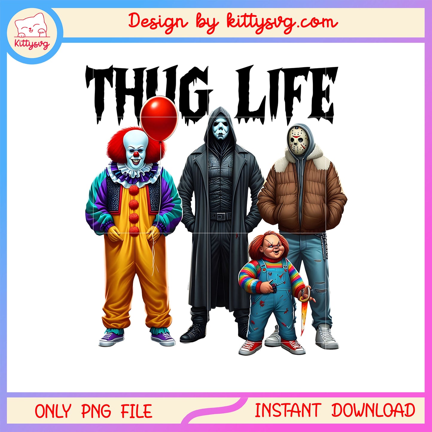 Horror movies thug life horror halloween png, thug life movie png
