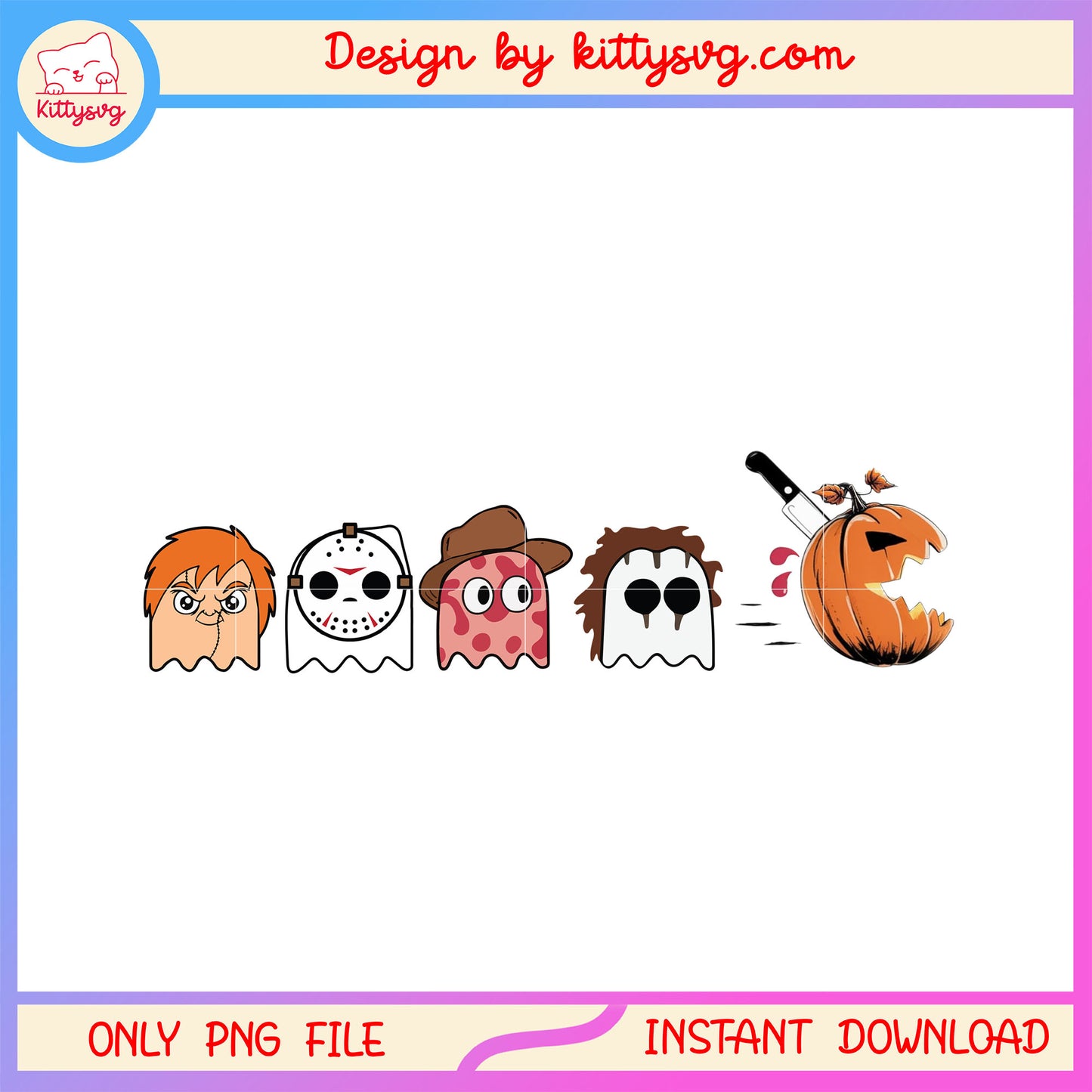 Horror pacman halloween costume png, pacman png, horror characters png