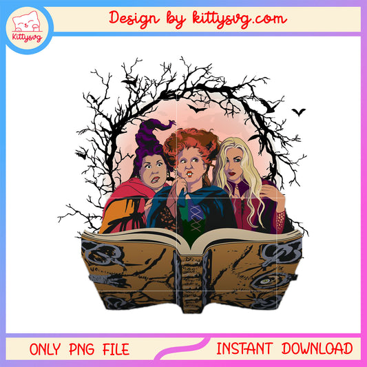 Horror sanderson sisters halloween story png, hocus pocus png, trick or treat png