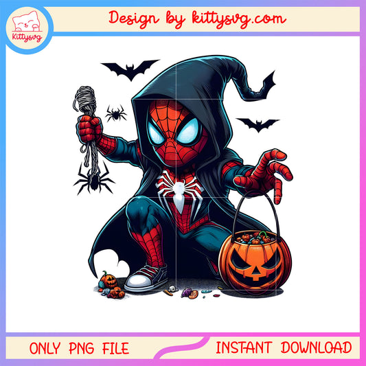 Horror spiderman halloween costume png, spiderman cartoon png