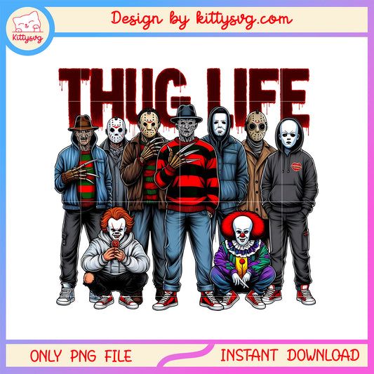 Horror thug life halloween characters png, thug life horror png, street style png