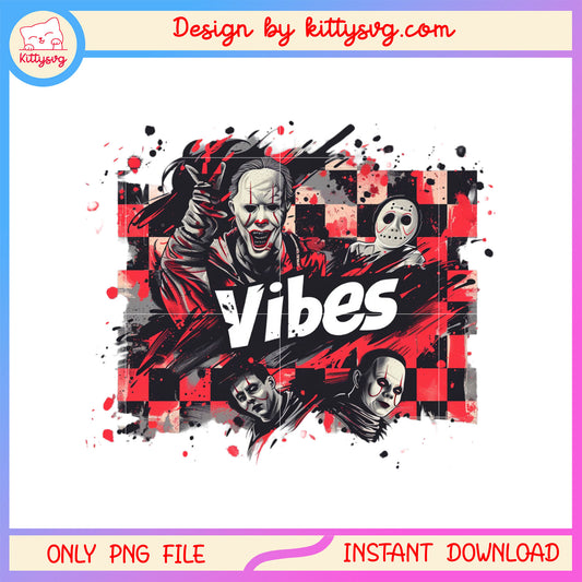 Horror vibes characters killer png, spooky halloween movies png
