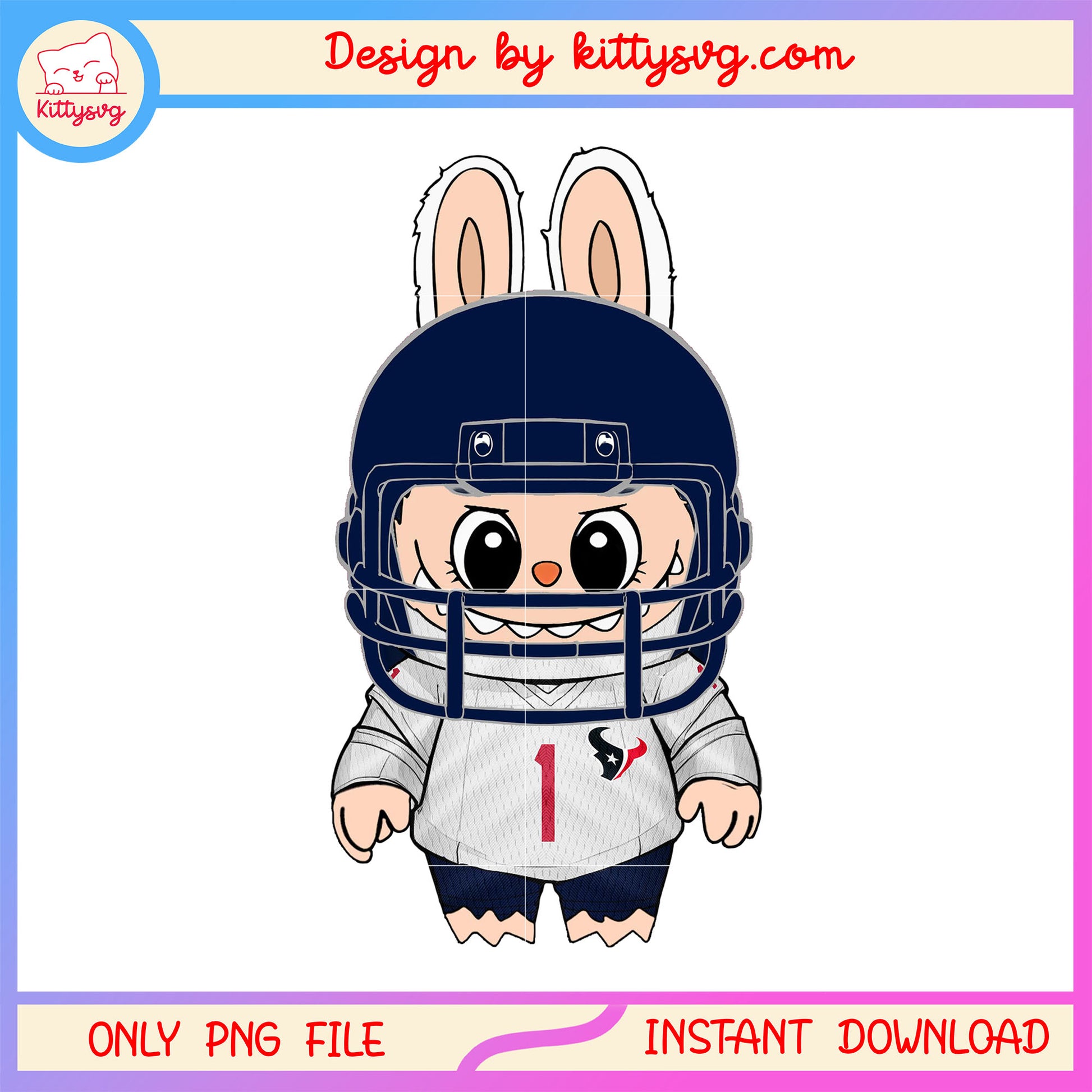 Houston texans player labubu doll clothes png, houston texans png