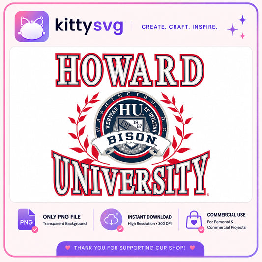 Howard University Bison PNG, HU Bison Logo PNG, HBCU PNG