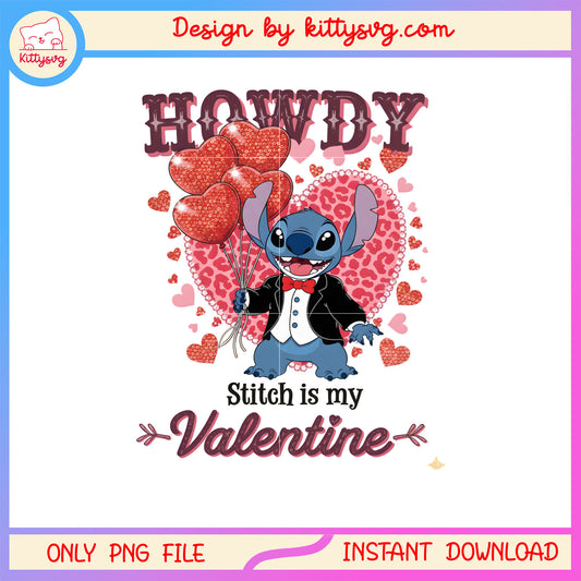 Howdy cool stitch valentine png, stitch valentines day​​ png