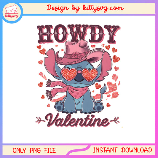 Howdy glasses stitch valentine png, stitch valentines day​​ png