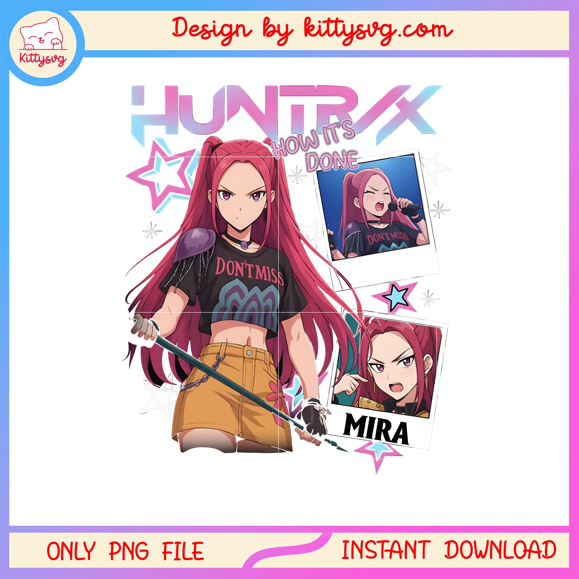 How it's done mira huntrix kpop design png, huntrix mira png