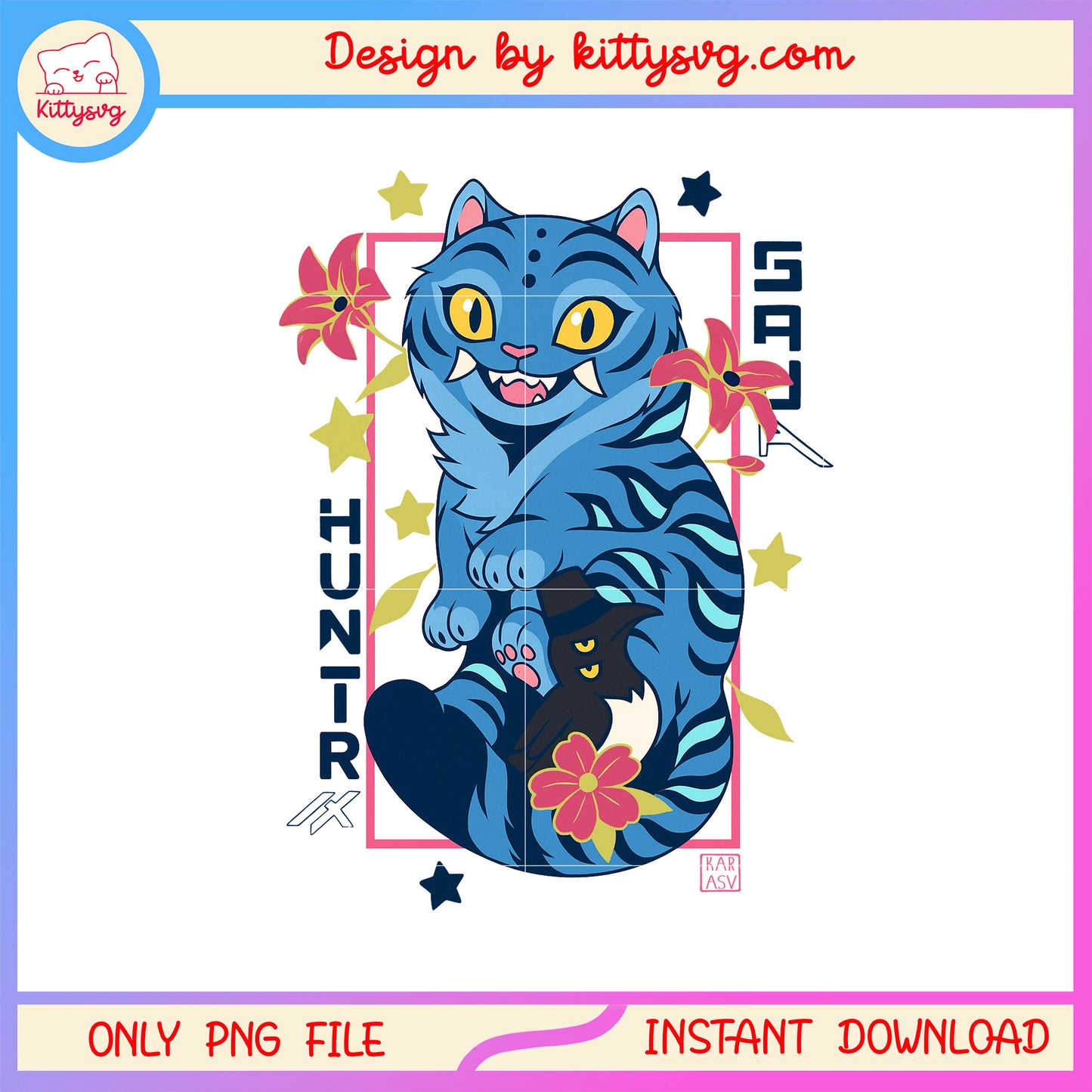 Hunter saja derpy tiger character png, kpop demon hunters cast png