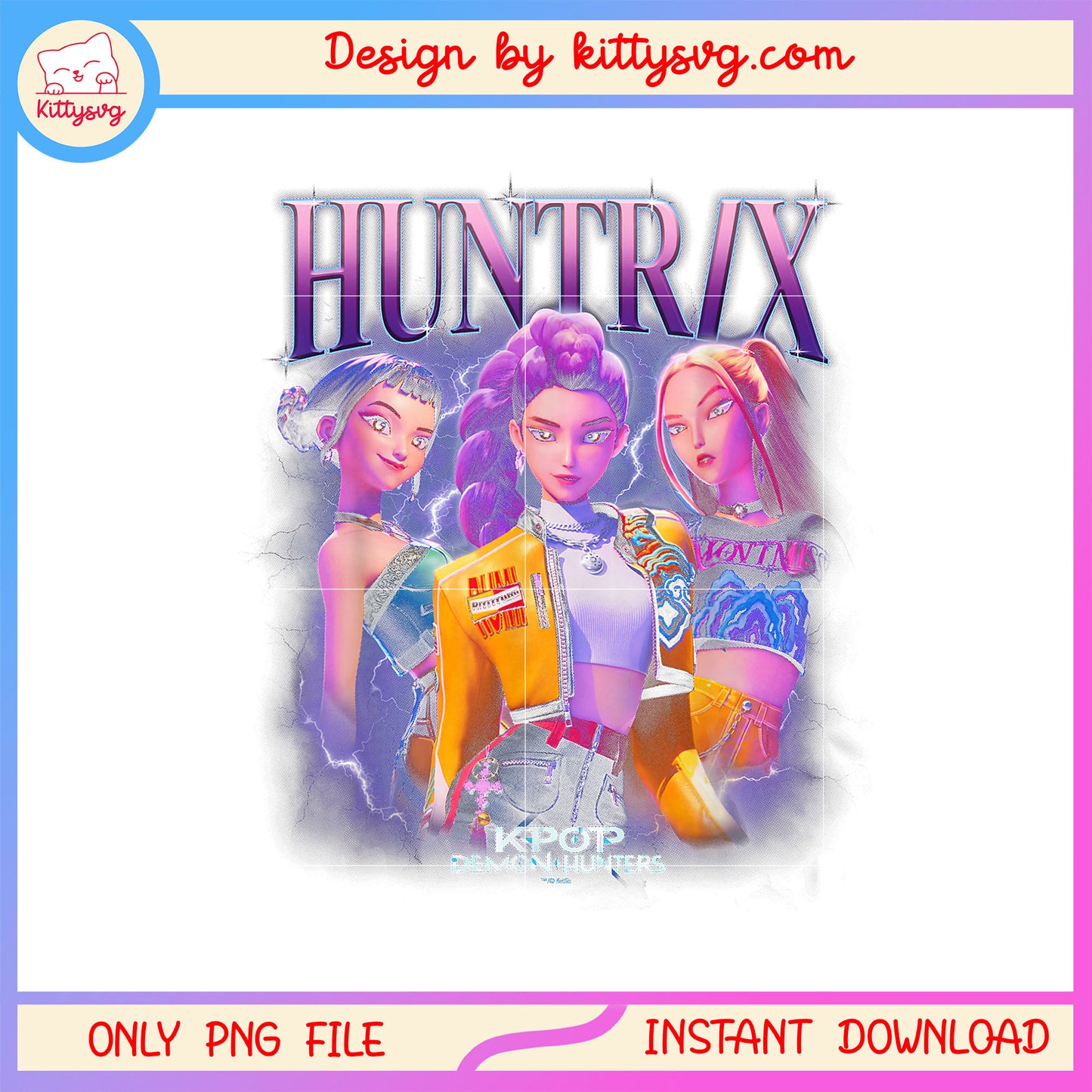 Huntrix band heartthrob t-shirt png, huntrix kpop demon hunters png