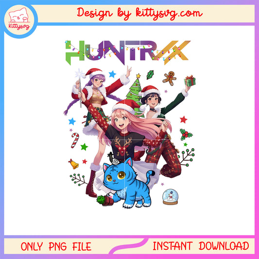 Huntrix derpy christmas holiday png, x mas images png, kpop png