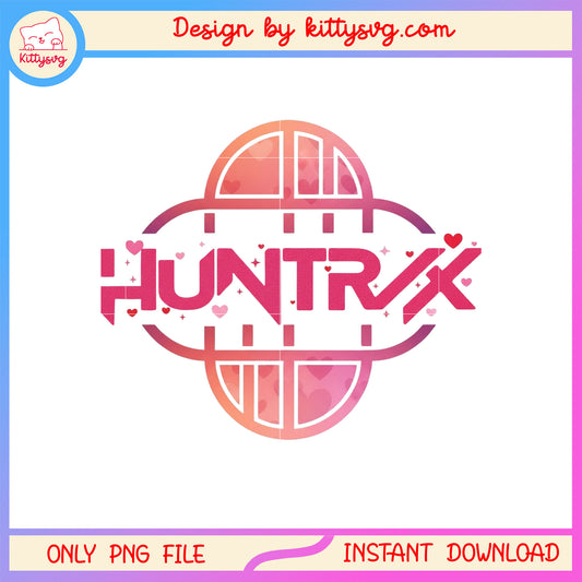 Huntrix font for valentine day png,  kpop demon hunters png