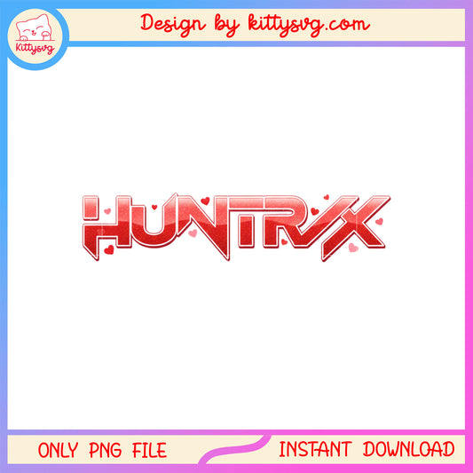 Huntrix font is adorable valentine  png,  kpop demon hunters png